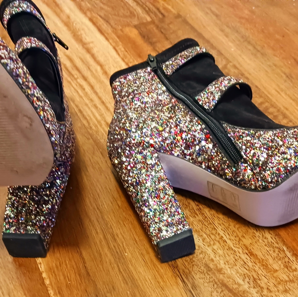 Silver glitter booties - Picture 4 of 4